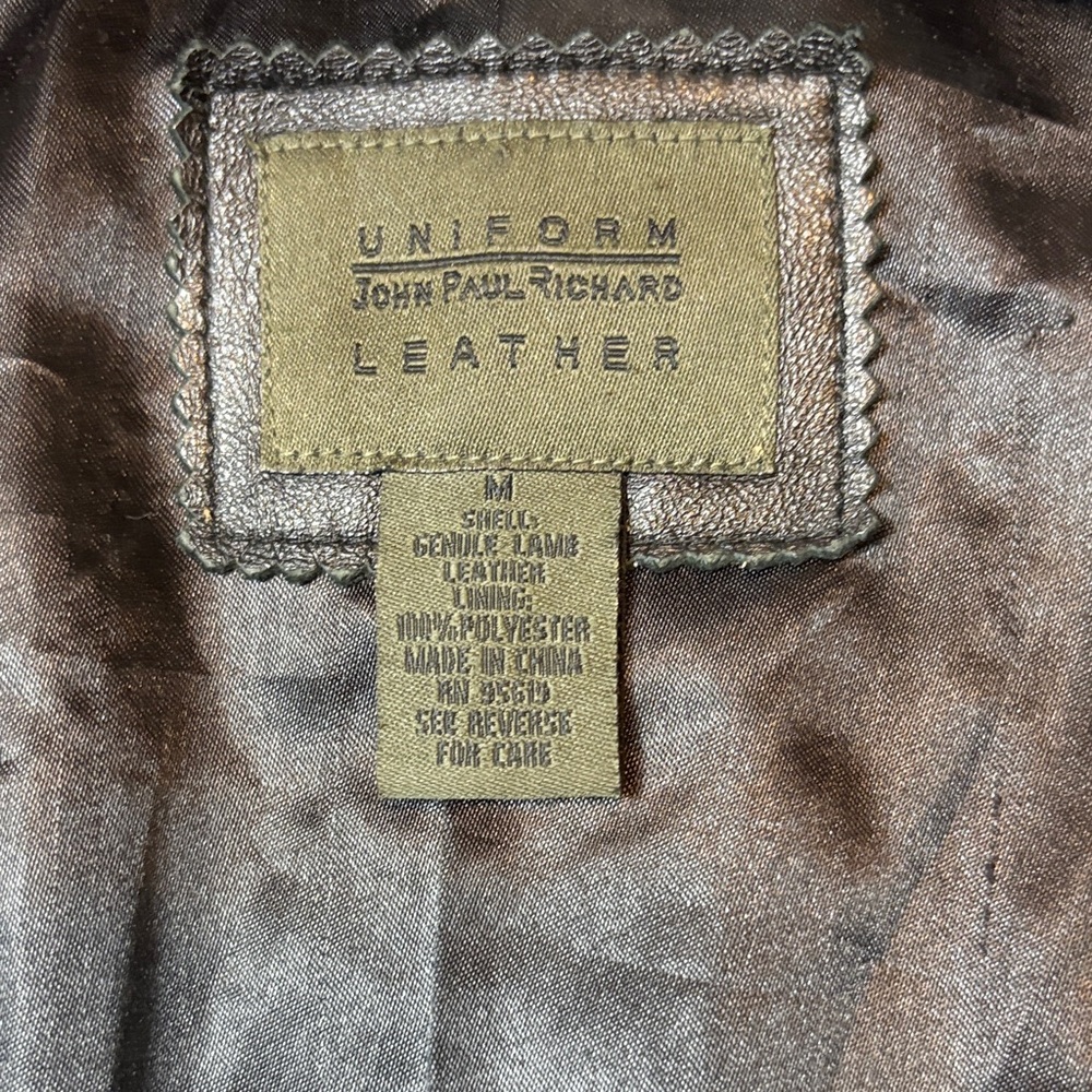 Uniform John Paul Richard Genuine Lamb Leather Jacket Women's Size M Butter Soft - Picture 11 of 12
